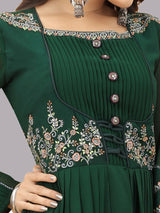 HEVY GEORGETTE EMBROIDARY WORK GOWN.
