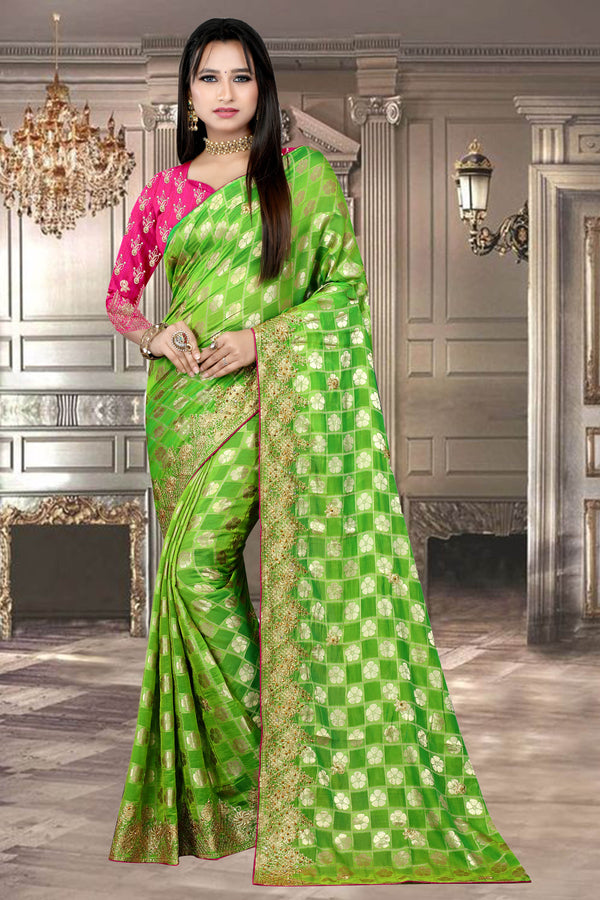 Gadwal silk sarees with paithani border