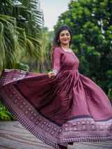 digital printed georgette indo western gown