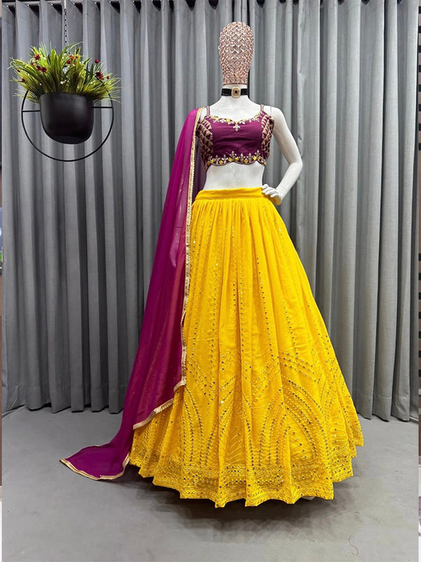 Yellow Designer Haldi Outfit For Wedding