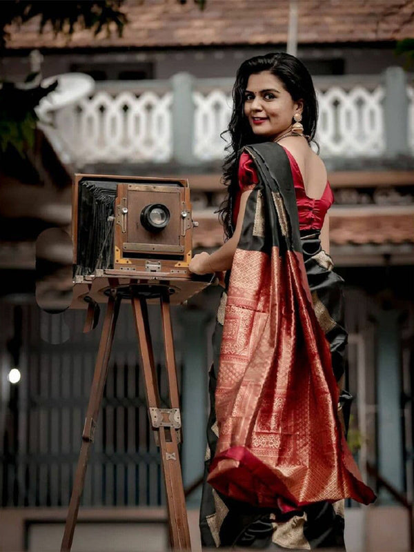 maroon saree