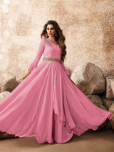 Pink Strapless ball gowns