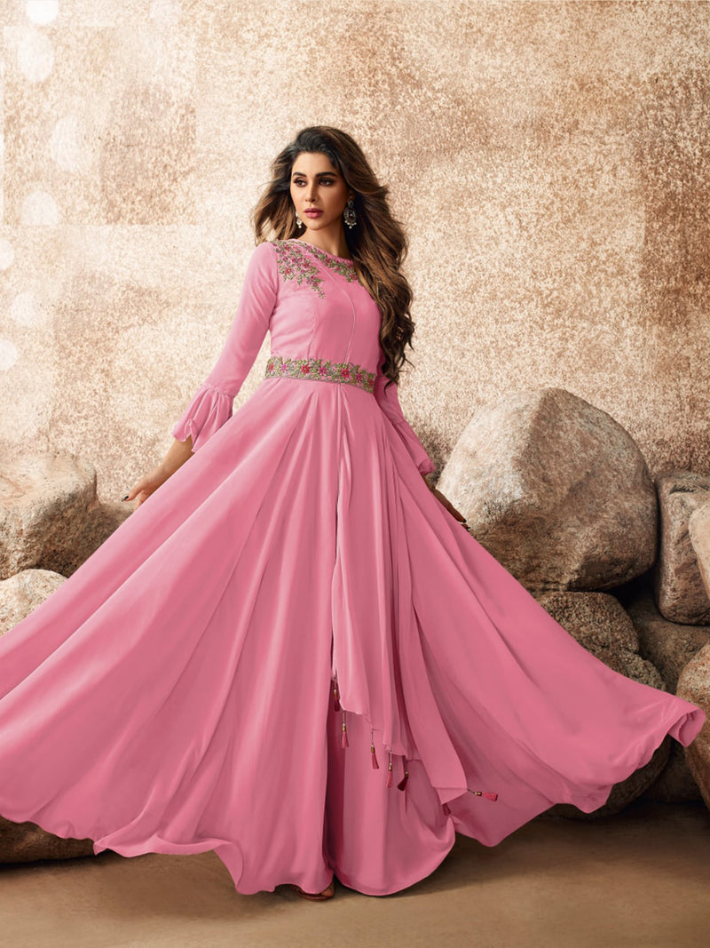 Pink Strapless ball gowns