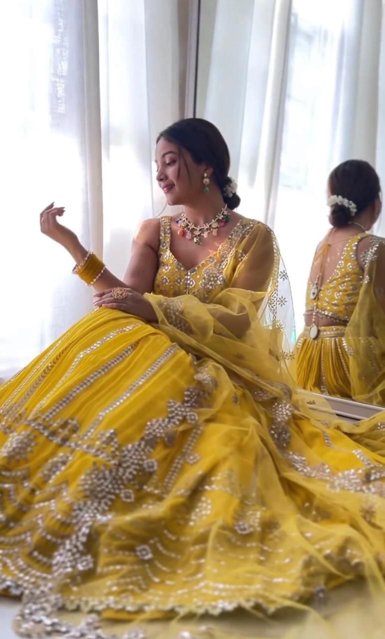 Yellow Lehengha Choli with dupata