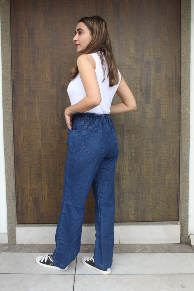 New designer trendy and stylist bel bottom jeans for girls and women .