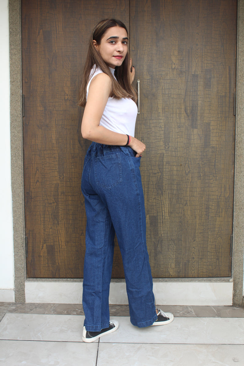 New designer trendy and stylist bel bottom jeans for girls and women .