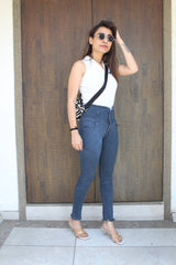 new arrival 4 button hi - west  fit jeans  for girls and women