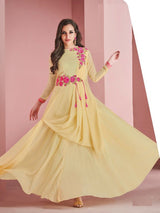 Yellow Designs Heavy Georgette Gown For Women