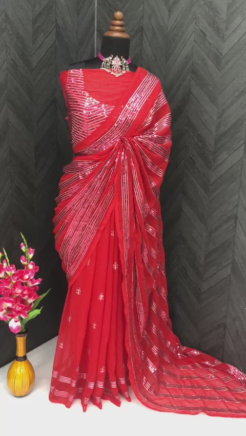 Red Half saree designs