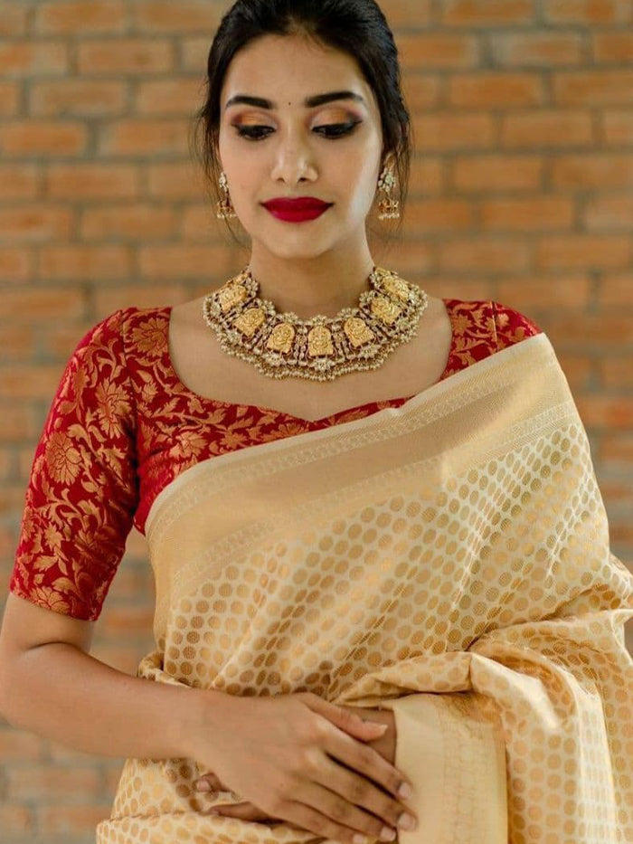 Cream Chiffon sarees