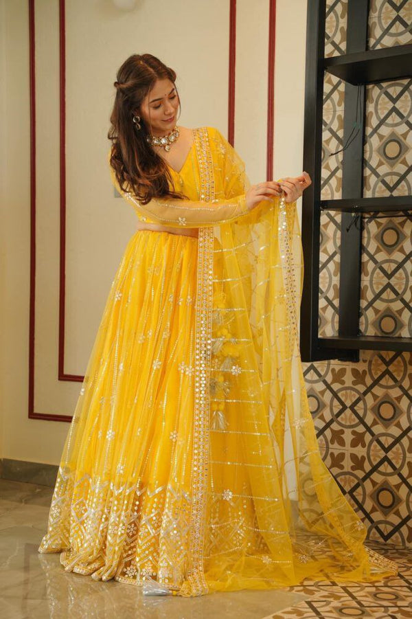 Yellow Lehengha Choli with dupata