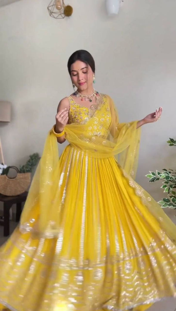 Yellow Lehengha Choli with dupata