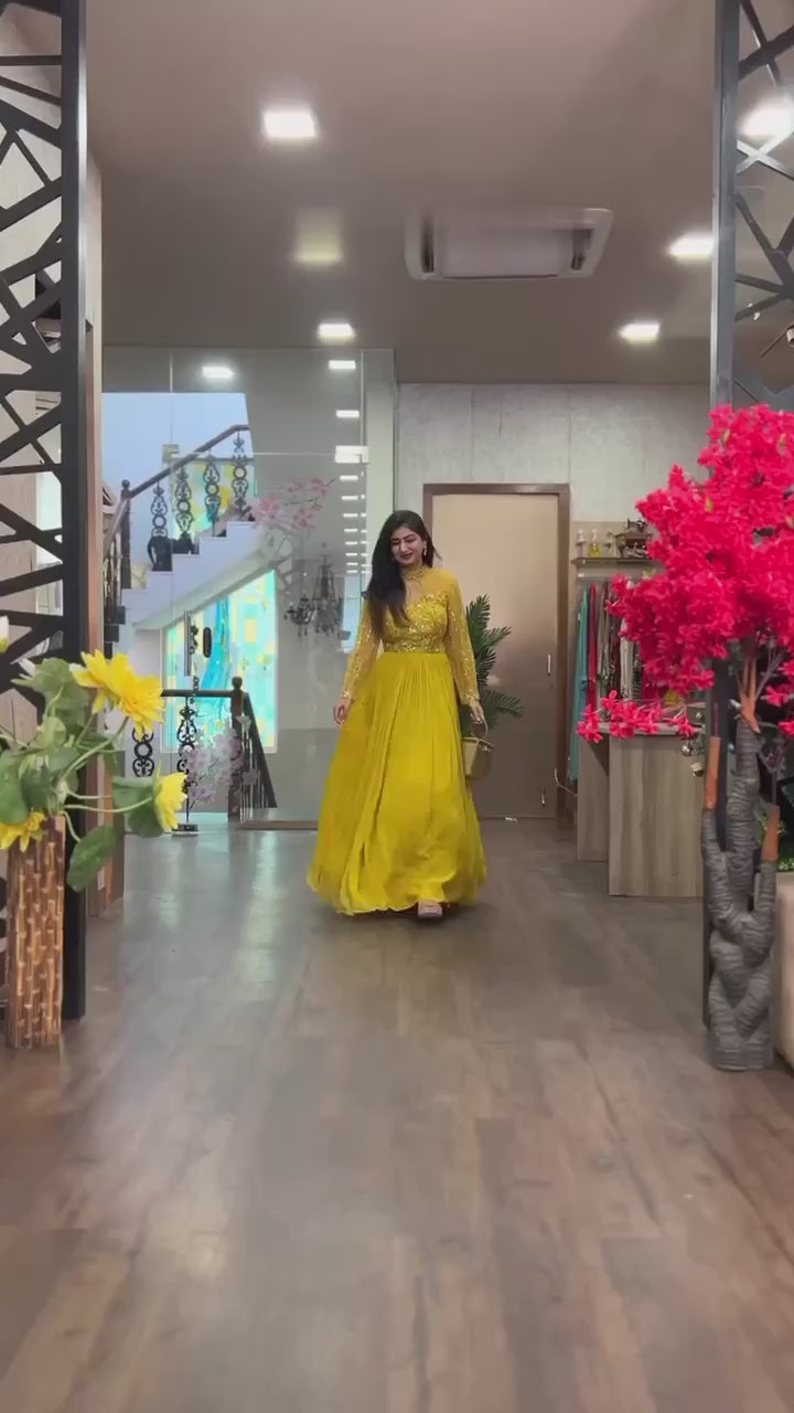 Yellow Pageant gown