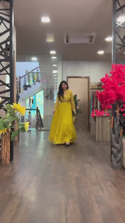 Yellow Pageant gown