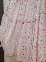Baby Pink Georgette Lehenga Choli With Coding And Sequence Work
