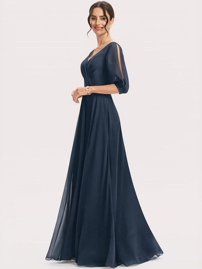 Pleated evening gowns