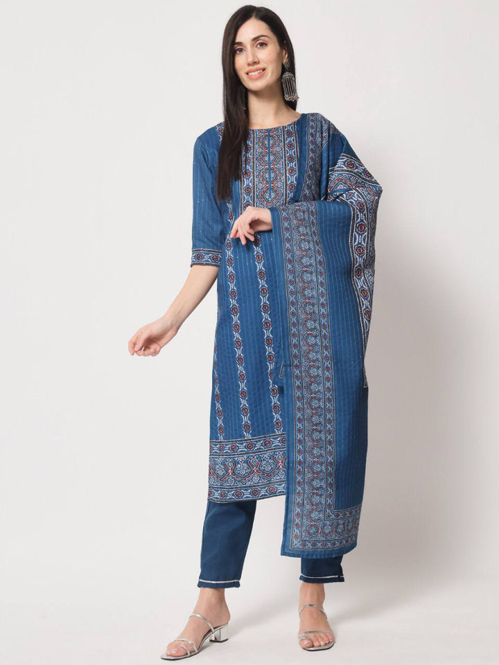 blue Casual kurta set