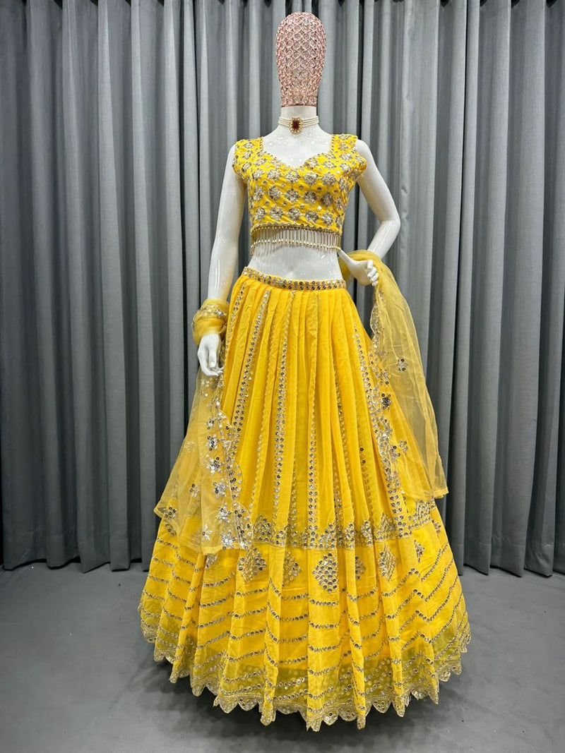 Yellow Lehengha Choli with dupata