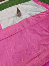 SOFT LICHI SILK SAREE WITH RICH PALLU