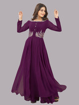 hevy georgette embroidary work gown.