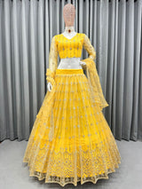 Yellow Lehengha Choli with dupata