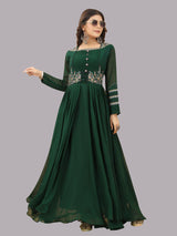 HEVY GEORGETTE EMBROIDARY WORK GOWN.