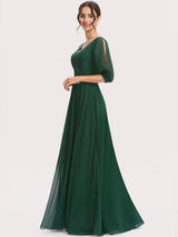 heavy georgette gown.