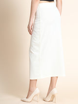 off white cotton lycra women's regular fit shapewear