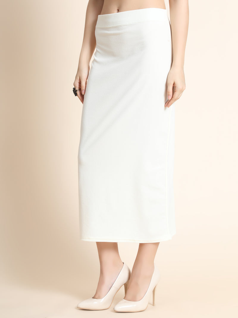 off white cotton lycra women's regular fit shapewear