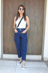 new arrival 2 button 2 pocket mom fit jeans  for girls and women