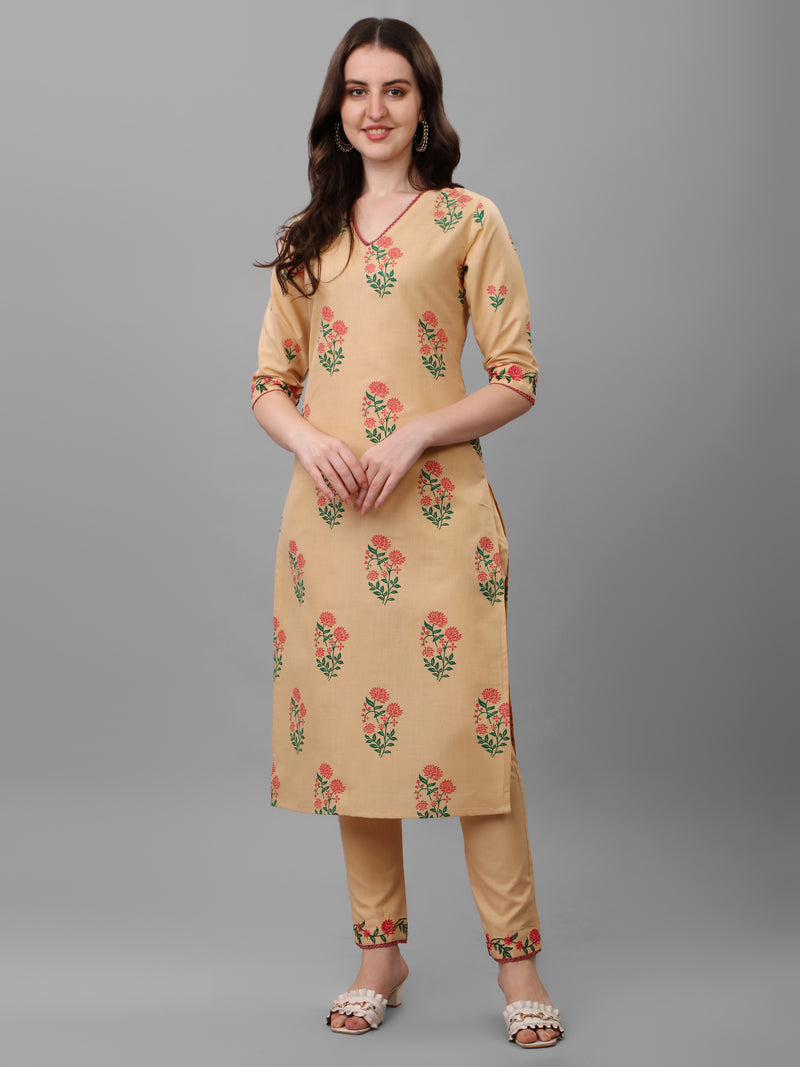 brown rayon designer kurti with pant