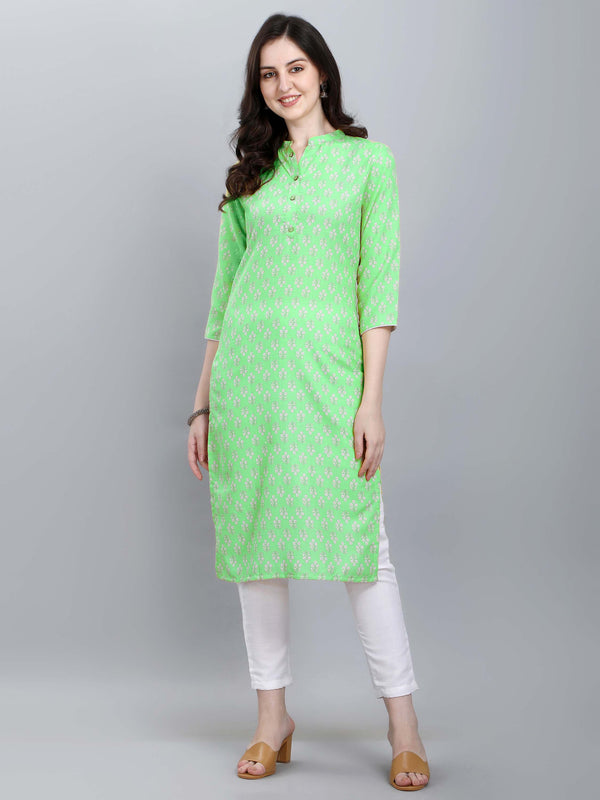 green rayon dress