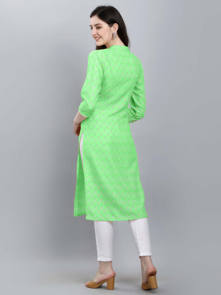 green kurta set