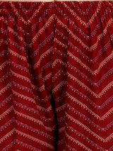 red designer rayon casual wear kurtis