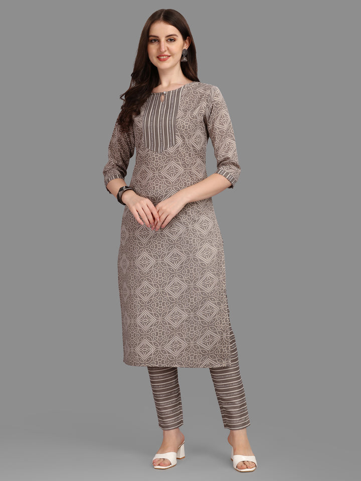 grey rayon casual wear dress