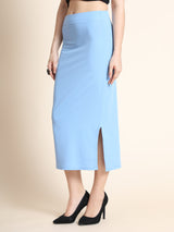 Sky Blue Cotton Lycra Women's Regular Fit Shapewear