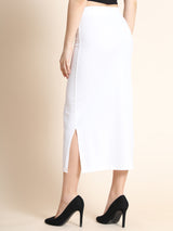 White Cotton Lycra Women's Regular Fit Shapewear