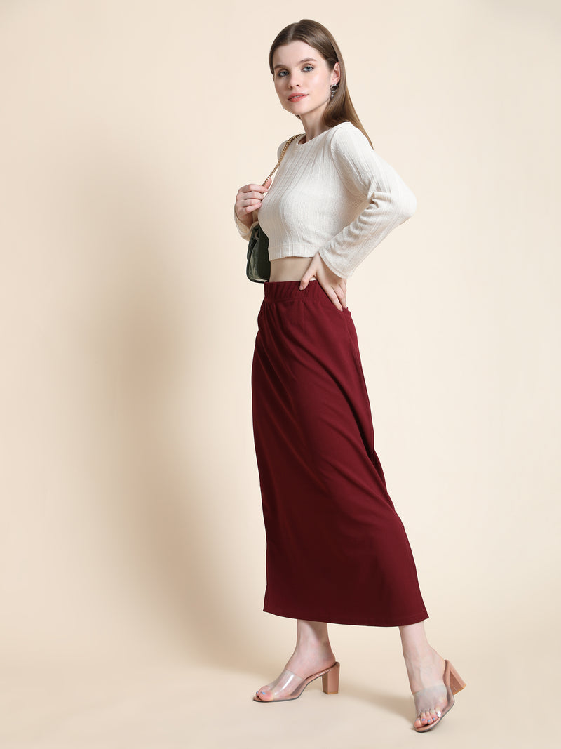 maroon cotton lycra women's regular fit shapewear