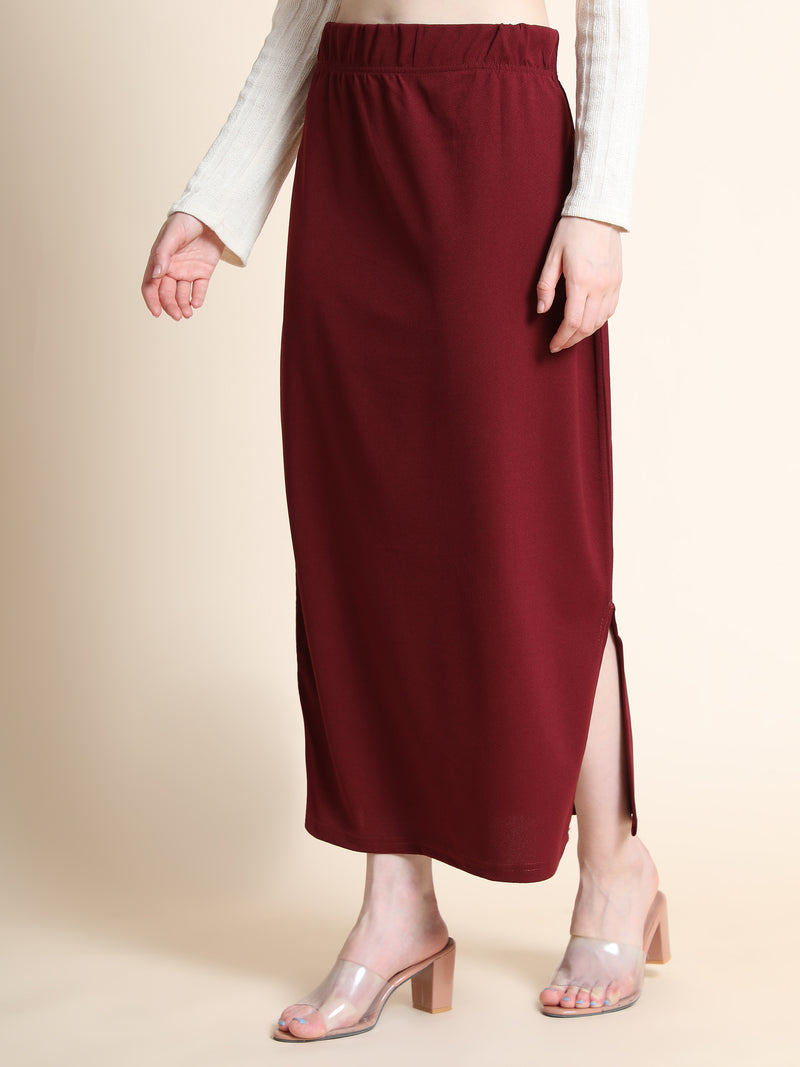 maroon cotton lycra women's regular fit shapewear