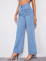New designer trendy and stylist bel bottom front poket  jeans for girls and women .