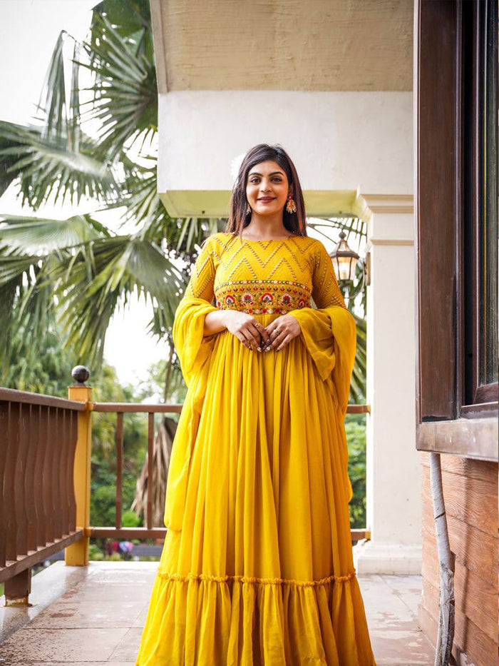 Yellow Maternity gown