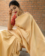 Cream Georgette sarees