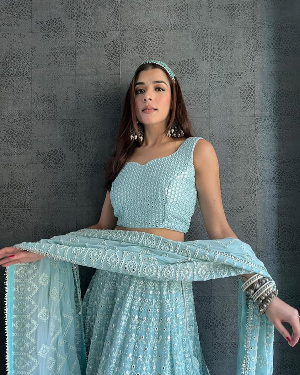 sky blue  lehenga colletion 