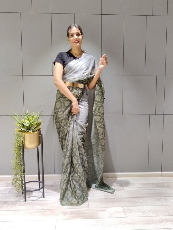 Linen saree