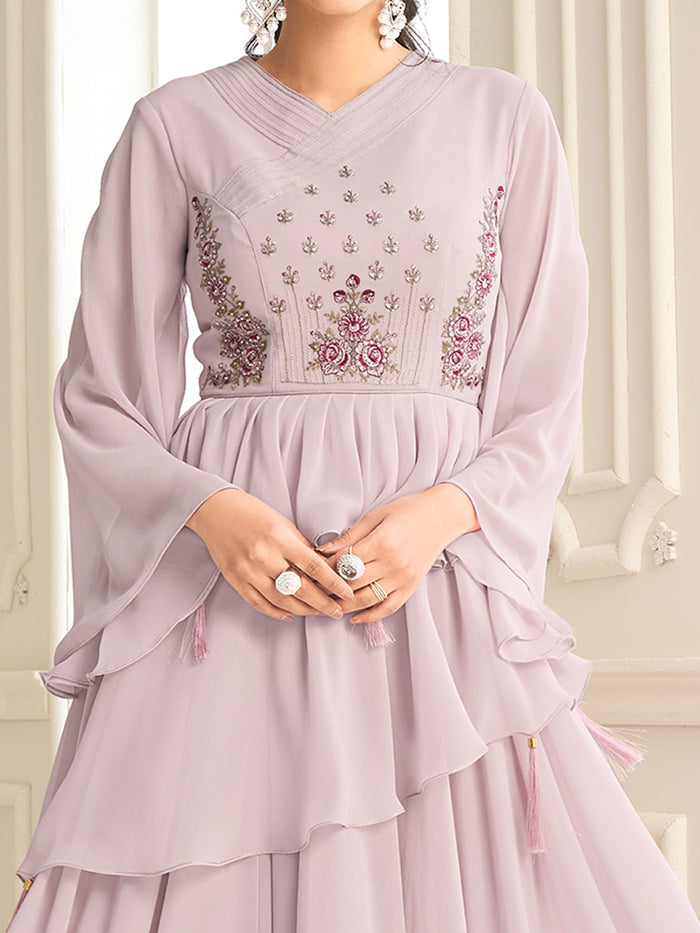 Purple One-shoulder evening gowns