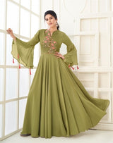 Green Elegant evening dresses