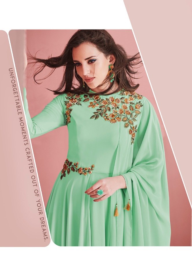 Green Two-piece evening dresses