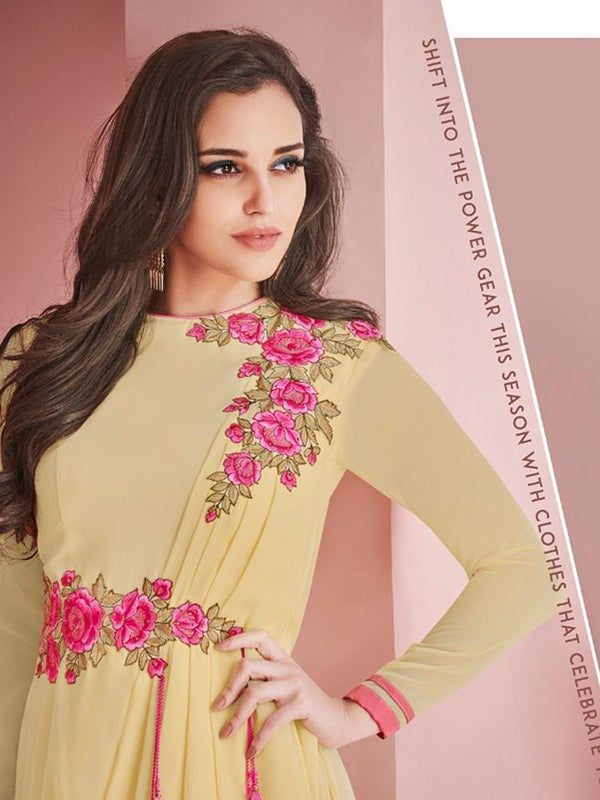 Yellow Designs Heavy Georgette Gown For Women