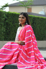 pink digital japan satin silk printed  fancy saree for women