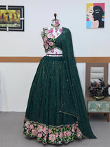 Black Georgette Lehenga Choli With Embroidery Sequence Work